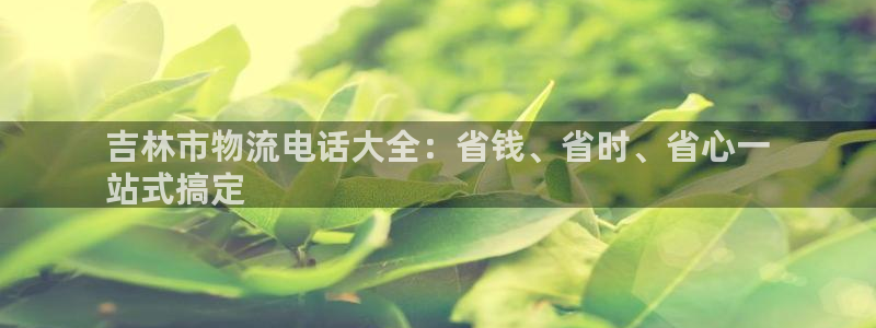 28圈预测网：吉林市物流电话大全：省