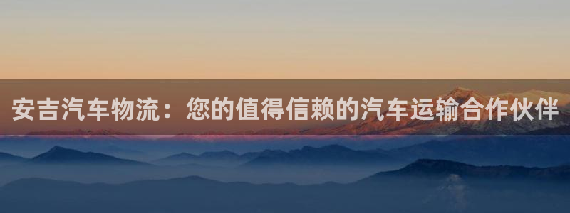 28圈是什么软件：安吉汽车物流：您的